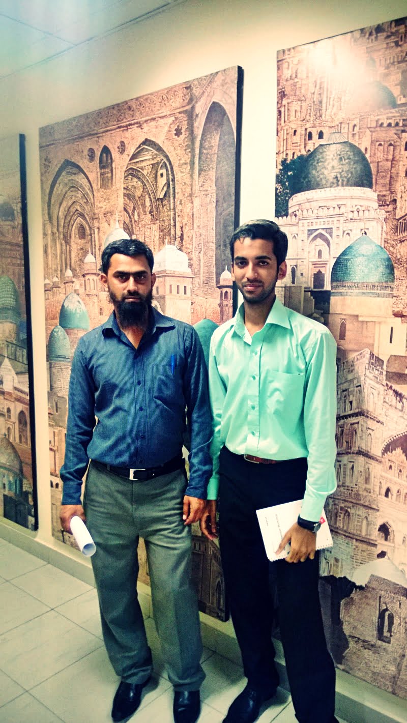 Right: Sir Inam, Left: Me! Sir Inam and Sameer Ahmed Khan at The Indus Hospital