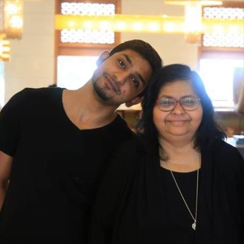 Sennen Desouza with Jehan Ara