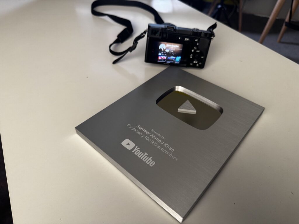 Sameer Ahmed Khan YouTube Silver Button
